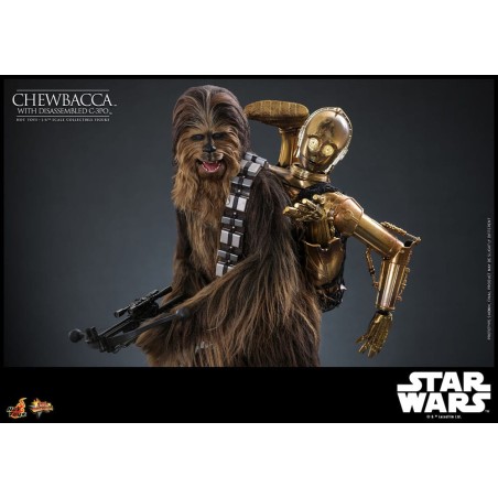 Hot Toys Star Wars: Chewbacca with Disassembled C-3PO 1:6 Scale