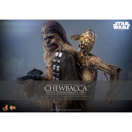 Hot Toys Star Wars: Chewbacca with Disassembled C-3PO 1:6 Scale