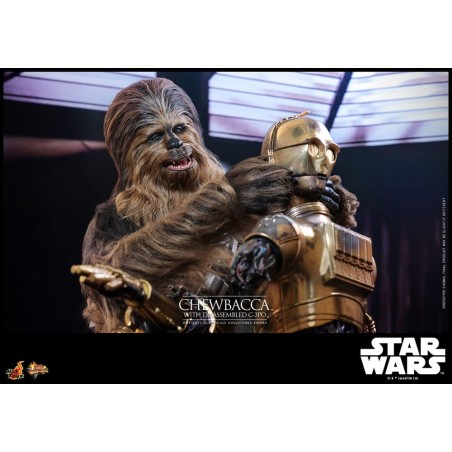 Hot Toys Star Wars: Chewbacca with Disassembled C-3PO 1:6 Scale