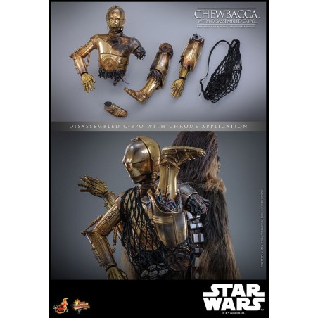 Hot Toys Star Wars: Chewbacca with Disassembled C-3PO 1:6 Scale