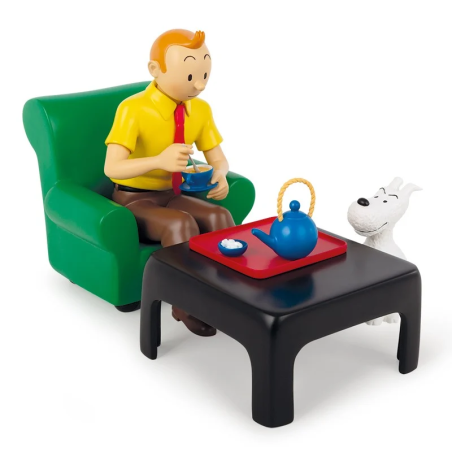 Tintin: Tintin Drinks Tea Statue 18 cm