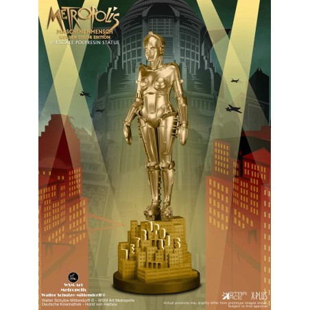 Metropolis: Maschinenmensch Metallic Gold 1/4 Scale Statue 40 cm