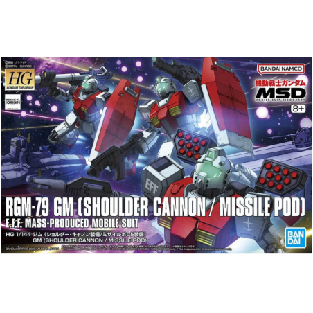 Gundam Model Kit: RGM-79 GM (Shoulder Cannon/Missile Pod) HGGTO