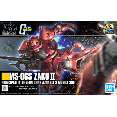 Gundam Model Kit: MS-06S Char's Zaku II (2020 ver.) HGUC 1/144