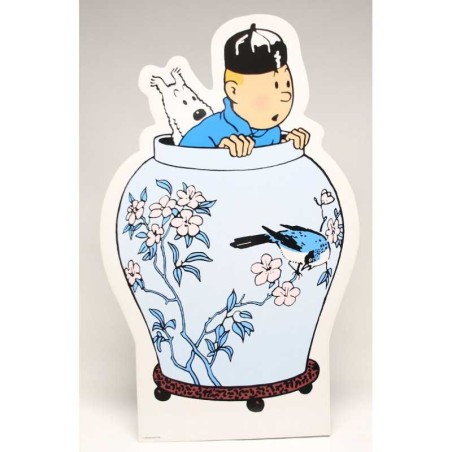 Tintin: Tintin in Vase Cardboard Display 98 cm