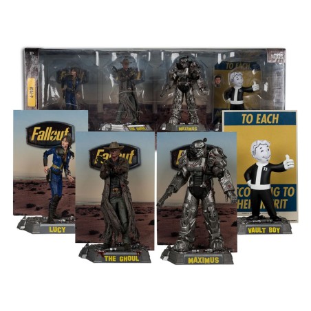 Fallout: Movie Maniacs PVC Statue 4-Pack Lucy, Maximus, The