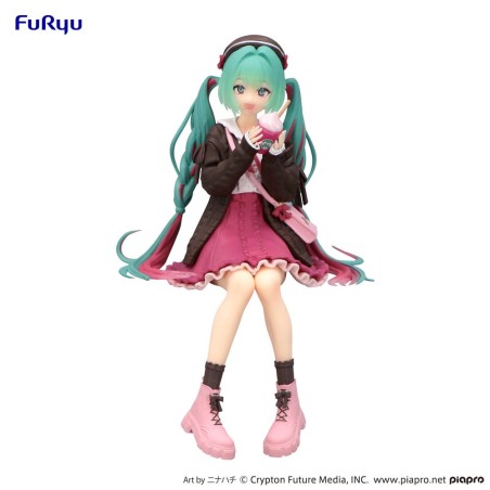 Hatsune Miku Noodle Stopper PVC Statue Autumn Date Pink Color