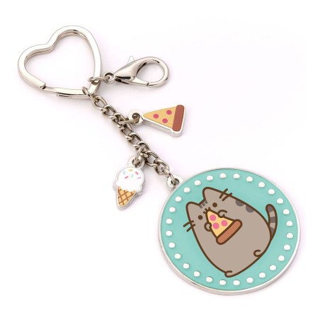 Pusheen: Metal Keychain Pizza