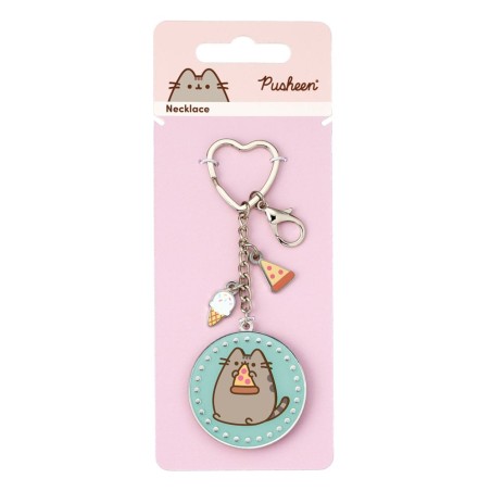 Pusheen: Metal Keychain Pizza