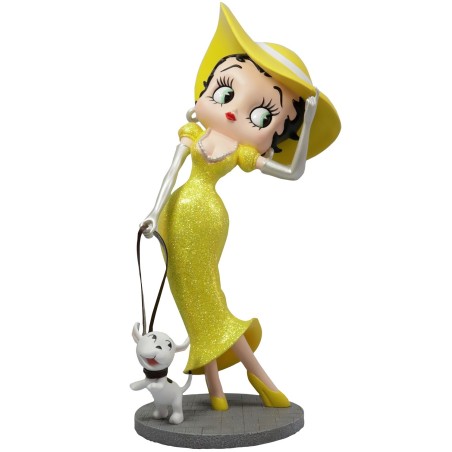 Betty Boop W/Pudgy Yellow Glitter Dress 34cm