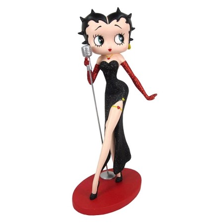 Betty Boop Classic Singer Black Glitter 31cm