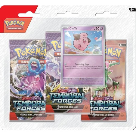 Pokémon: Scarlet & Violet—Temporal Forces 3 Pack Blister Cleffa