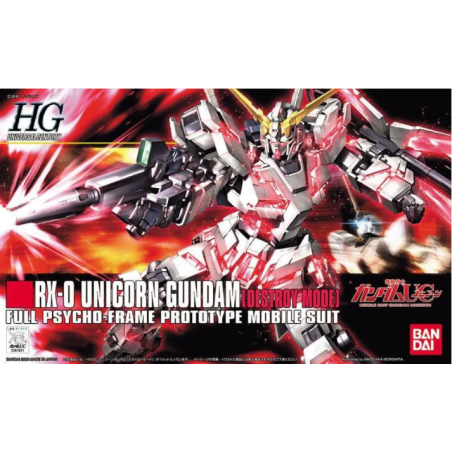 Gundam Model Kit: High Grade Plastic1/144 RX-0 Unicorn Destroy