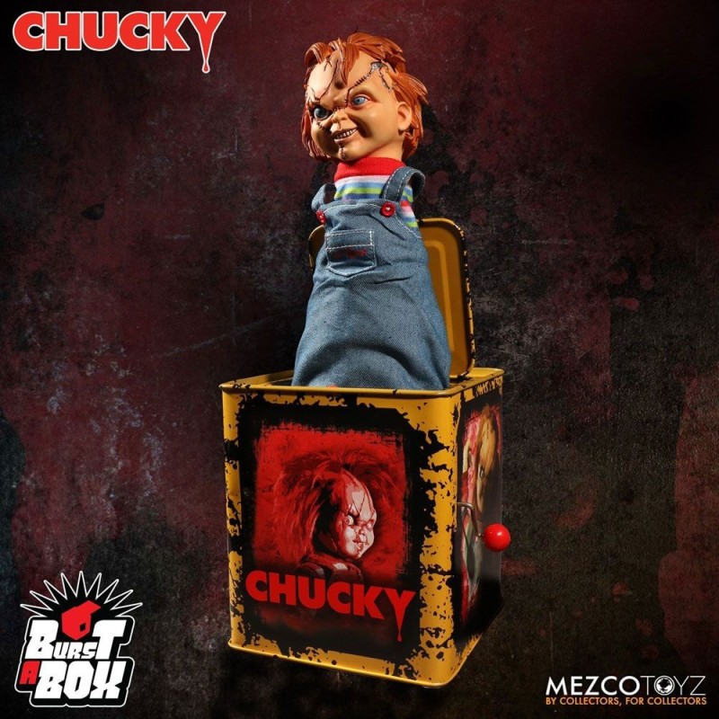 Buy Bride of Chucky Burst-A-Box Music Box Scarred Chucky 36 cm 