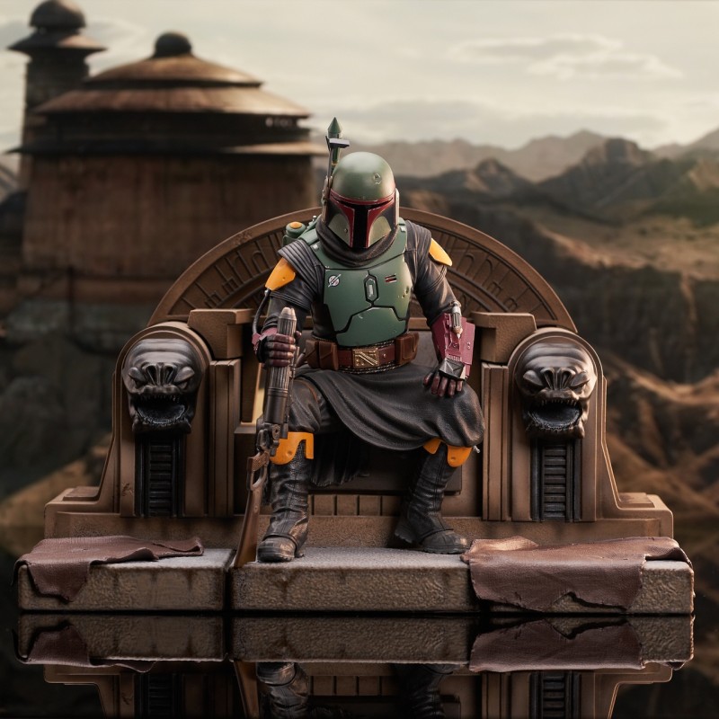 Buy Star Wars: Premier Collection - Mandalorian Boba Fett On Throne ...