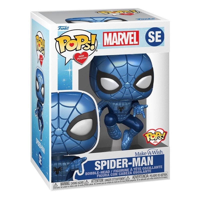 Buy Funko Pop! Marvel: Make a Wish 2022 - Spider-Man (Metallic), Funko