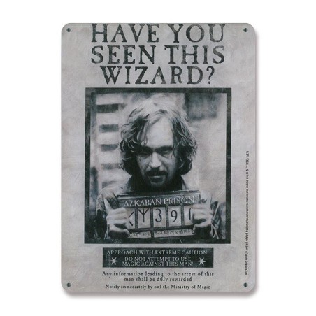 Harry Potter: Sirius Black Wanted Tin Sign 15 x 21 cm