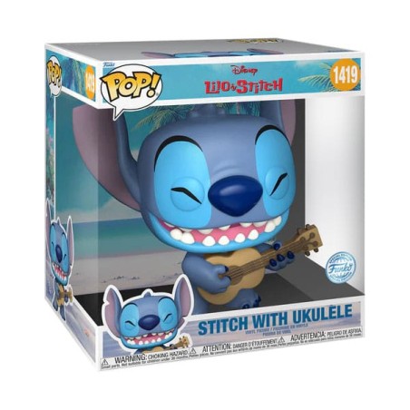 Funko Pop! Disney: Super Sized Stitch with Ukulele 25 cm